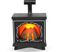 Camino a forma di gnomo con luce, accessorio a LED per focolare, stufa, gnomo e casa delle bambole, decorazione per casa delle bambole, camino in miniatura