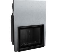 Camino a legna in ghisa AMELIA 21 kW Ø 200 porta sollevabile