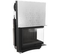 Camino a legna in ghisa KRATKI AMELIA destra 21 kW Ø 200 porta sollevabile