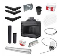 Camino a legna in ghisa SIMPLE destro 8 kW Ø 200 kit di
