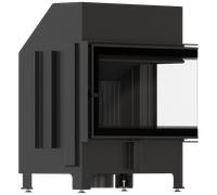 Camino a legna KRATKI ZIBI ECO 9,9 kW Ø 180 angolo destro, nero thermotec