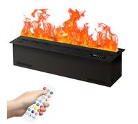 Camino a vapore acqueo 3D, camino elettrico umidificatore a fiamma atomizzata, colori regolabili, camino a vapore da incasso con telecomando e timer, silenzio, per casa,ufficio,hotel,80cm/31.4in