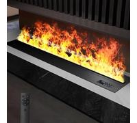 Camino A Vapore Acqueo 3D, Decorazione For Caminetti Elettrici, Umidificatore A Vapore, Riempimento Automatico Dell'acqua, Pannello Ultrasottile Da 3 Mm Incorporato(7colorsremotecontrol,800mm)