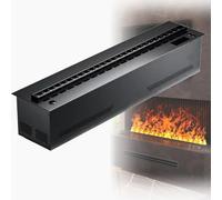Camino a Vapore acqueo 3D, Fiamma atomizzata realistica Multicolore, Camino Elettrico da Incasso, Grande Arredamento per la casa, L'Ufficio (100cm/39.3in)