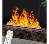 Camino a vapore acqueo da incasso con fiamma atomizzata realistica, camino elettrico, camino atomizzato 3D, ingresso/uscita acqua automatico - Camino elettrico silenzioso per arredamento casa, 150 c