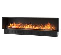 Camino a Vapore Elettrico da Incasso 220x45(64,8)x40 cm Invapo con LED RGB Nero