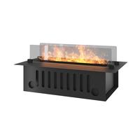 Camino a Vapore Elettrico da Incasso 70x48,5x33 cm Invapo con LED RGB Nero