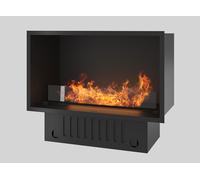 Camino a Vapore Elettrico da Incasso 80x45(64,8)x40 cm Invapo Inside con Ricarica Automatica e LED RGB Nero