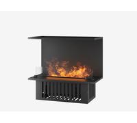 Camino a Vapore Elettrico Effetto Fuoco Invapo Inside C800 80x50x40 cm con Ricarica Automatica Nero