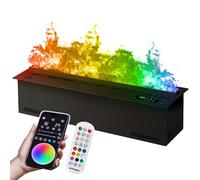 Camino Ad Acqua Automatico,Camino A Vapore da Incasso con Fiamma Nebulizzata 3D A 9 Colori,Supporto per Camino A Vapore Acqueo 3D Tramite App E Telecomando E Regolazione della Fiamma 50cm/19.6in