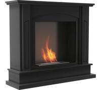 Camino Bioetanolo a Portale FEBRUARY TÜV Nero - Altezza 96.2 cm, Dimensioni 112x32.5x96.2 cm, Materiale di Alta Qualità, Certificazione ISO 9001:2015