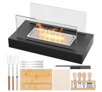 Camino bioetanolo con kit smores, Fillis Caminetto etanolo Camino da tavolo Stufa Giardino Camino da esterno interno Mini caminetto con barbecue accessori Decorazione per Festa Balcone Terrazza