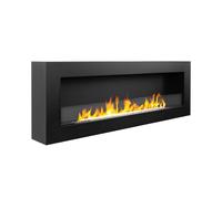 Divina Fire Camino a bioetanolo da Parete biocamino 120x40 Siena 120 Nero