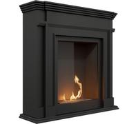 Camino Bioetanolo LEGIONIS TÜV Nero - Altezza 113.4 cm, Dimensioni 115x33 cm, Acciaio e MDF