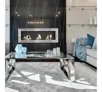 Camino Bioetanolo Parete JULIET 1800 TÜV - 180x14.2x65 cm, Peso 38 kg, Colore Macinata, Sicurezza TÜV, BIOFUEL