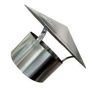 Camino chimney in acciaio inossidabile impermeabile rotondo di sfiato aria roow roof roof gustù con filo pioggia copertura pioggia cappello protettore terminale con tubo di scarico del tubo di