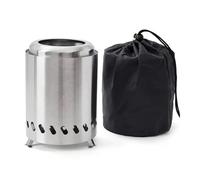 Camino con cenere rimovibile senza fumo braciere portatile in acciaio inox mini braciere con per esterni per legno per campeggio (A)