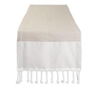 Camino de mesa DII con borde de piedra dobby de 15 x 108 pulgadas