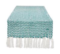 Camino de mesa tejido DII verde azulado 15x72