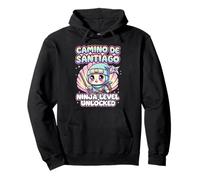Camino de Santiago Ninja Livello Sbloccato Kawaii Anime Felpa con Cappuccio