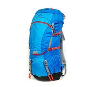 Camino di mapuera- Zaino da trekking azzurro con apertura frontale e accesso da tre lati, parapioggia incluso, ideale per escursioni, trekking o come zaino da viaggio