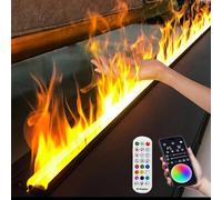 Camino Elettrico A Vapore Acqueo 3D, Camino A Led Multicolore Con Effetto Fiamma 3D, Camino A Nebulizzazione, Riempimento Automatico Dell'Acqua, Controllo Tramite App/Telecomando/Touch 200cm/78.74in