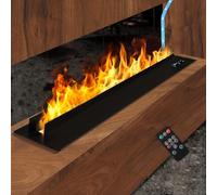 Camino elettrico a vapore d'acqua, effetto fiamma 3D realistico, adatto per soggiorni e camere da letto, controllo remoto, colore delle fiamme 1500mm [senza calore].