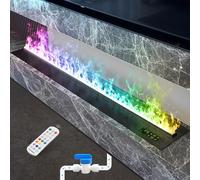 Camino elettrico a vapore, rubinetto collegato, effetto fiamma realistico in 3D, adatto per soggiorni e camere da letto, controllo remoto, 9 colori 1500mm [senza calore].