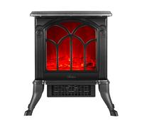 ARDES - AR354 Camino Elettrico Ceramico Effetto Legna Ardente CAMINO' JR, Caminetto Elettrico Fiamma Regolabile e Termostato, Stufa Finto Camino Elettrica, Stufa Elettrica Effetto Camino Classico Nero