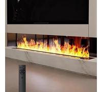 Camino Elettrico, Caminetti Elettrici A Vapore Acqueo 3d, Fiamma Atomizzata Realistica, Colori Multipli E Regolazione Della Fiamma, Riempimento Automatico Dell'Acqua 7colorsRemotecontrol-1500mm