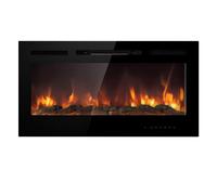Divina Fire Camino elettrico caminetto da parete a incasso Chicago 101.6x14x54.6 h - DF91387