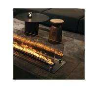 Camino elettrico Caminetto elettrico a nebulizzazione 3D con parabrezza, simulazione di fiamma colorata, da incasso, telecomando(XL)