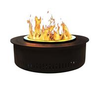 Camino elettrico Camino a Vapore Acqueo 3D, Atomizzante da Incasso Rotondo, Elettrico a Fiamma Realistica a Doppio Strato, Regolabile, Telecomando(100cm)