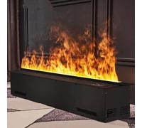 Camino Elettrico, Camino A Vapore Acqueo 3D Da Incasso, Fiamma Atomizzata Realistica A 9 Colori, Pannello Touch E Telecomando, For Soggiorno, Hotel(100cm/39.3in)