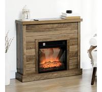 Camino Elettrico con Effetto Fiamma 3D, 97cm 1800W Caminetto Elettrico con Spegnimento Automatico, Risacaldamento Regolabile, Timer e Telecomando per Soggiorno, 30㎡ Goditi il calore confortevole del c