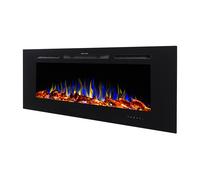Camino Elettrico da Incasso 54,4x182,8x14 cm Effetto Fiamma 1500W Heracles