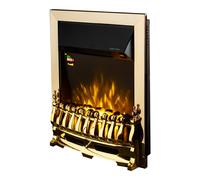 Camino Elettrico da Incasso 59,5x48,5x12 cm Effetto Fiamma 2000W Galileo gold