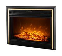Camino Elettrico da Incasso 65,4x81,6x23,2 cm Effetto Fiamma 1950W Richi Nero