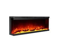 Camino elettrico caminetto da parete a incasso 3 Lati BOSTON100 Dimensioni 101x20,1xh 43,9 cm peso 23 kg Riscalda 30 mq nero
