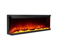 Camino elettrico da parete caminetto a incasso 3 Lati BOSTON100 L101,6 x P20 ...