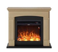 Camino Elettrico da Pavimento 107,2x95,2x24,5 cm Effetto Fiamma 1500W Sined Siena Rovere