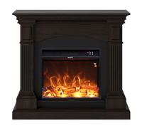 MPC Sined Camino Cetona Camino Da Terra Con Cornice e Bruciatore Da 1500w Effetto Fiamma Led Wenge - CAMINO-CETONA-WENGHE