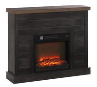 Camino Elettrico da Pavimento 1800W Effetto Fiamma e Telecomando 96,5x22x81,7 cm Grigio Scuro