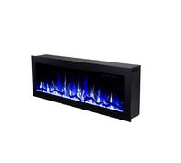 Camino Elettrico da Pavimento 45,4x152,4x18,5 cm Effetto Fiamma 1500W Racy 60 Nero