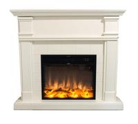 Camino elettrico da pavimento MPC Camino Caldera 1500W bianco crema