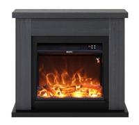 SINED Camino Asciano Grigio Interno Caminetto freestanding Elettrico Nero, Grigio