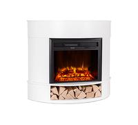 Loloru - Camino elettrico, ventola riscaldante, 900/1800 W, timer settimanale, telecomando