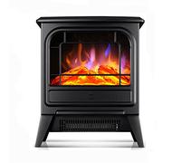 Camino elettrico moderno, stufa elettrica autoportante portatile, fiamme realistiche design vintage per angoli, protezione di sicurezza per surriscaldamento decorazioni per la casa