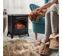 Camino Elettrico Portatile Homcom 900W/1800W con Effetto Fiamma 36X25,5X41,5Cm