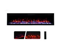 Camino elettrico Weka Fireplace - da parete e da incasso - potenza 750 W/1500 W, 13 colori di retroilluminazione, effetti fiamma regolabili, protezione contro il surriscaldamento (173 cm)